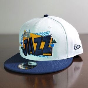 New Era NBA Utah Jazz Vintage Retro Logo Clarkson Sexton Markkanen Jersey Hat